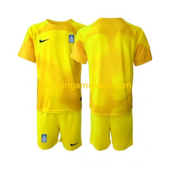 Maillot de Foot Grèce Gardien Enfant Domicile 2023 Manche Courte