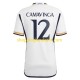 Maillot de Foot Real Madrid Camavinga 12 Homme Domicile 2023-2024 Manche Courte