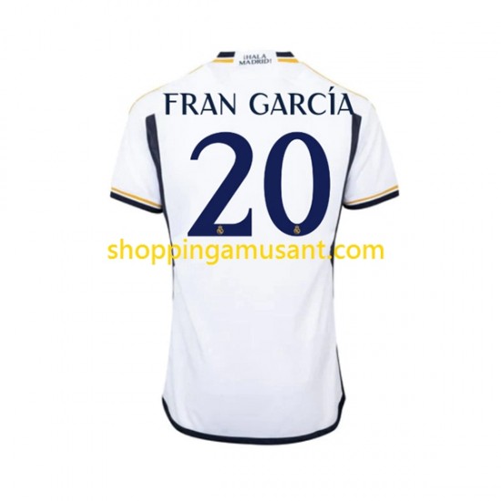 Maillot de Foot Real Madrid Fran Garcia 20 Homme Domicile 2023-2024 Manche Courte