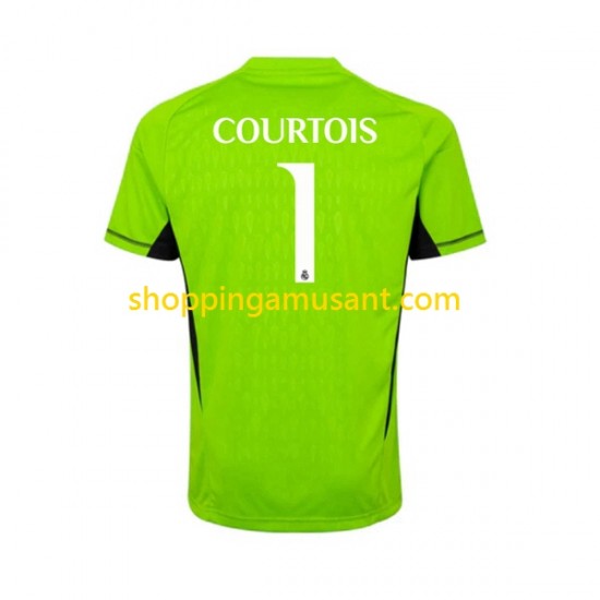 Maillot de Foot Real Madrid Thibaut Courtois 1 Gardien Homme Domicile 2023-2024 Manche Courte
