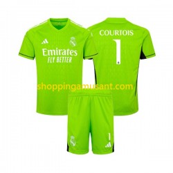 Maillot de Foot Real Madrid Thibaut Courtois 1 Gardien Enfant Domicile 2023-2024 Manche Courte