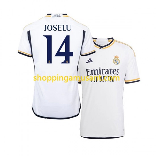 Maillot de Foot Real Madrid JOSELU 14 Homme Domicile 2023-2024 Manche Courte