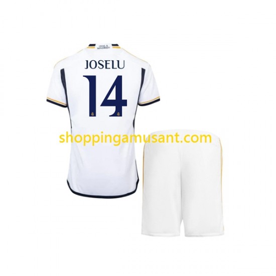 Maillot de Foot Real Madrid JOSELU 14 Enfant Domicile 2023-2024 Manche Courte