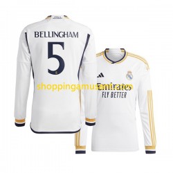 Maillot de Foot Real Madrid Jude Bellingham 5 Homme Domicile 2023-2024 Manche Longue