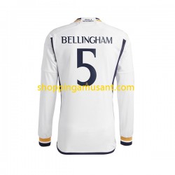 Maillot de Foot Real Madrid Jude Bellingham 5 Homme Domicile 2023-2024 Manche Longue