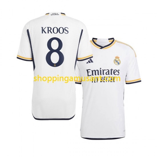 Maillot de Foot Real Madrid Kroos 8 Homme Domicile 2023-2024 Manche Courte