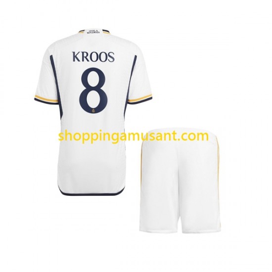 Maillot de Foot Real Madrid Kroos 8 Enfant Domicile 2023-2024 Manche Courte