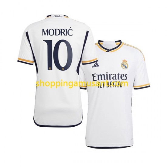 Maillot de Foot Real Madrid Modrić 10 Homme Domicile 2023-2024 Manche Courte