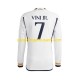 Maillot de Foot Real Madrid Vinicius Junior 7 Homme Domicile 2023-2024 Manche Longue