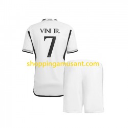 Maillot de Foot Real Madrid Vinicius Junior 7 Enfant Domicile 2023-2024 Manche Courte