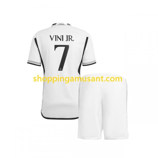 Maillot de Foot Real Madrid Vinicius Junior 7 Enfant Domicile 2023-2024 Manche Courte