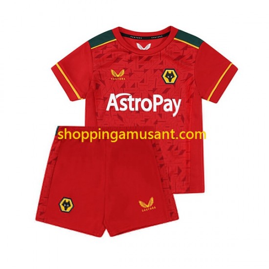 Maillot de Foot Wolverhampton Wanderers Enfant Extérieur 2023-2024 Manche Courte