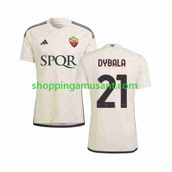 Maillot de Foot AS Rome Paulo Dybala 21 Homme Extérieur 2023-2024 Manche Courte