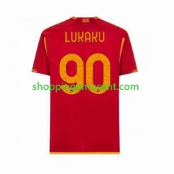Maillot de Foot AS Rome Romelu Lukaku 90 Homme Domicile 2023-2024 Manche Courte