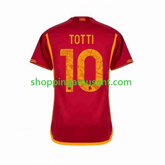 Maillot de Foot AS Rome Totti 10 Homme Domicile 2023-2024 Manche Courte