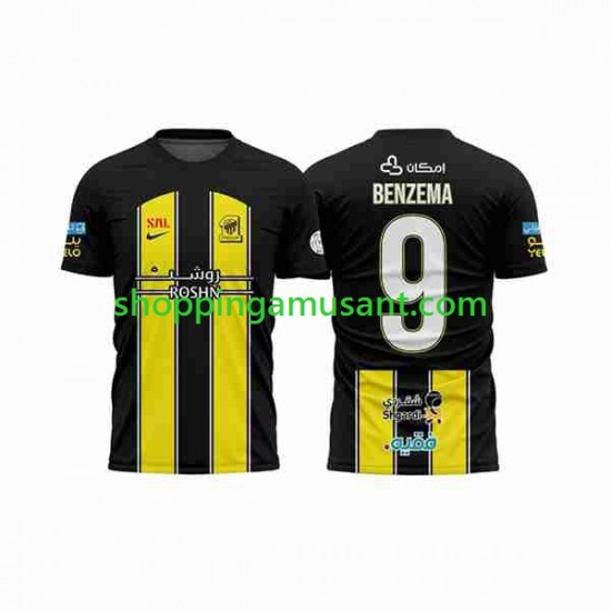 Maillot de Foot Al-Ittihad BENZEMA 9 Homme Domicile 2023-2024 Manche Courte
