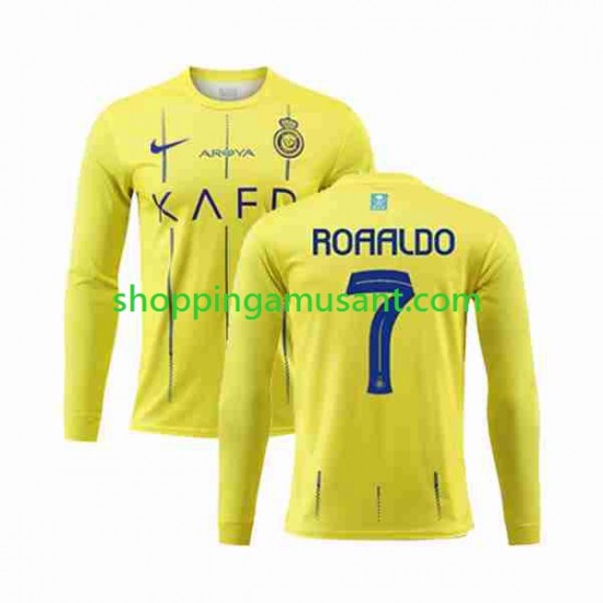 Maillot de Foot Al-Nassr Ronaldo 7 Homme Domicile 2023-2024 Manche Longue