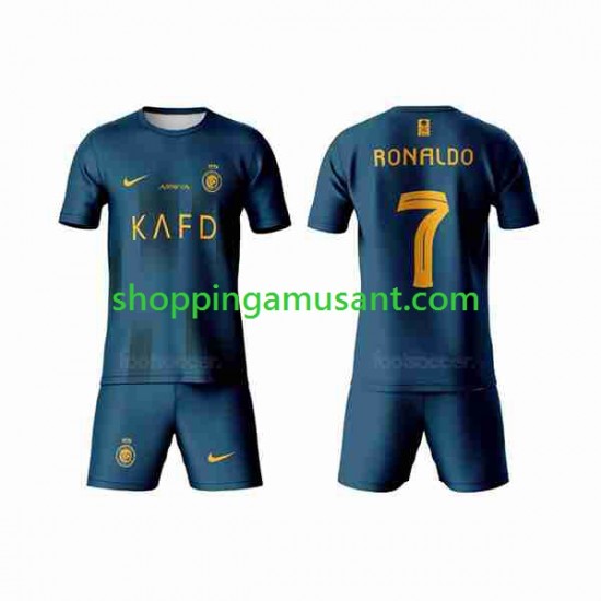 Maillot de Foot Al-Nassr Ronaldo 7 Enfant Extérieur 2023-2024 Manche Courte