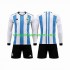 Maillot de Foot Argentine 3 Stars Enfant Domicile Coupe du Monde 2022 Manche Longue