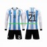 Maillot de Foot Argentine 3 Stars Paulo Dybala 21 Enfant Domicile Coupe du Monde 2022 Manche Longue