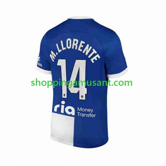 Maillot de Foot Atlético Madrid 2 Marcos Llorente 14 Homme Extérieur 2023-2024 Manche Courte