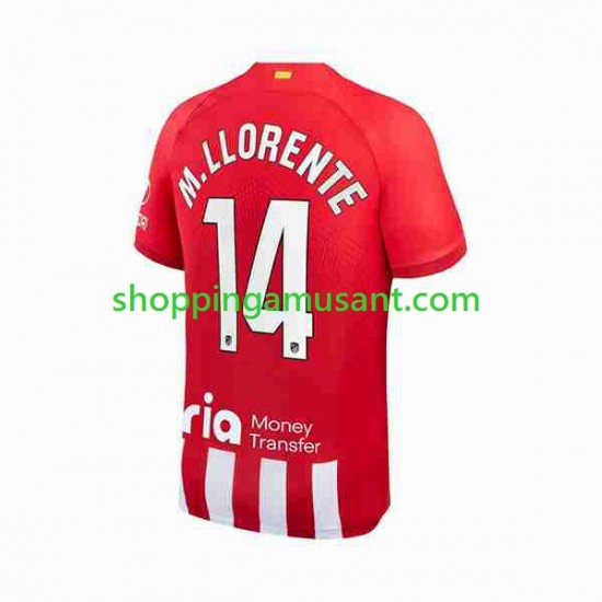 Maillot de Foot Atlético Madrid 2 Marcos Llorente 14 Homme Domicile 2023-2024 Manche Courte