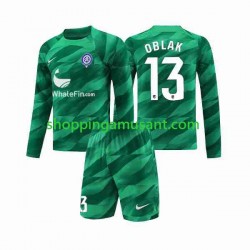 Maillot de Foot Atlético Madrid Jan Oblak 13 Gardien Enfant Extérieur 2023-2024 Manche Longue