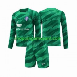 Maillot de Foot Atlético Madrid Gardien Enfant Extérieur 2023-2024 Manche Longue