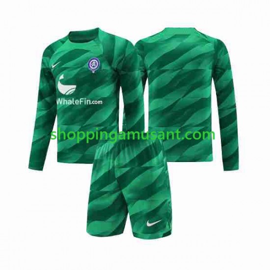 Maillot de Foot Atlético Madrid Gardien Enfant Extérieur 2023-2024 Manche Longue
