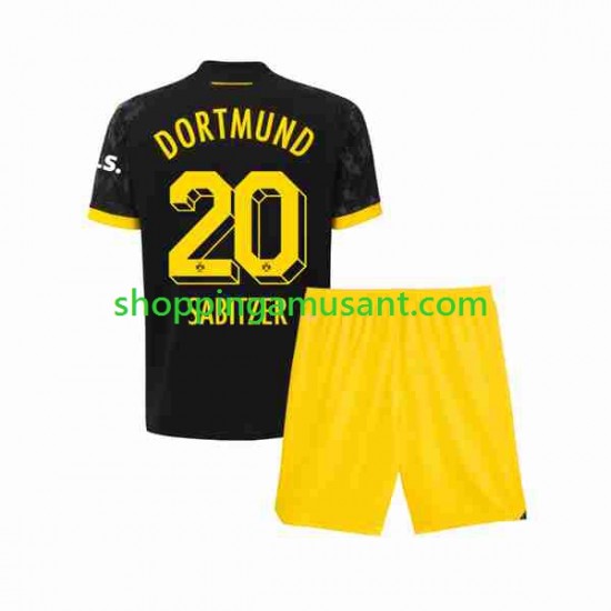 Maillot de Foot Borussia Dortmund Marcel Sabitzer 20 Enfant Extérieur 2023-2024 Manche Courte