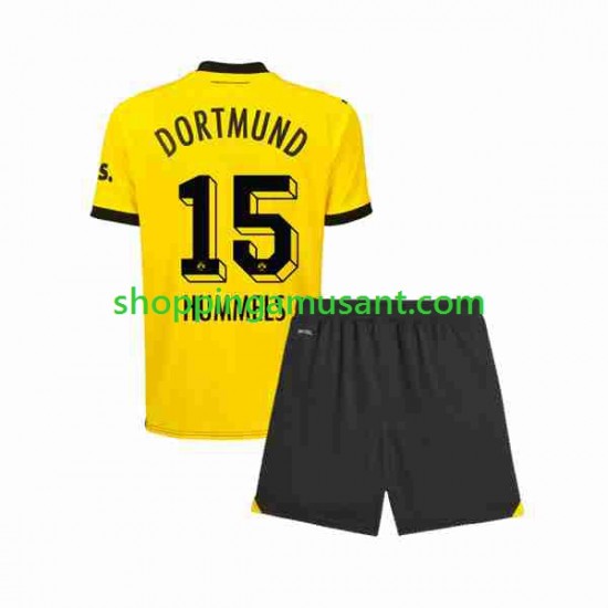 Maillot de Foot Borussia Dortmund Mats Hummels 15 Enfant Domicile 2023-2024 Manche Courte
