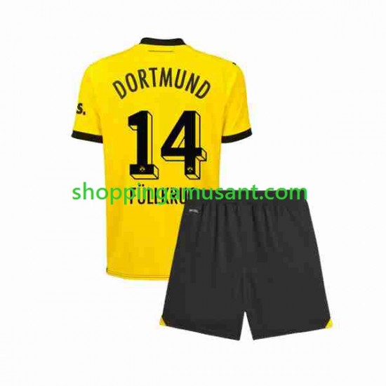 Maillot de Foot Borussia Dortmund Niclas Fullkrug 14 Enfant Domicile 2023-2024 Manche Courte