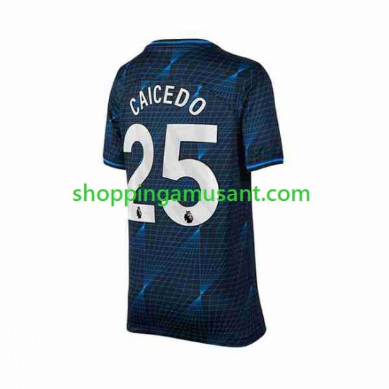 Maillot de Foot Chelsea Moises Caicedo 25 Homme Extérieur 2023-2024 Manche Courte