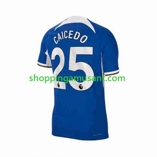 Maillot de Foot Chelsea Moises Caicedo 25 Homme Domicile 2023-2024 Manche Courte
