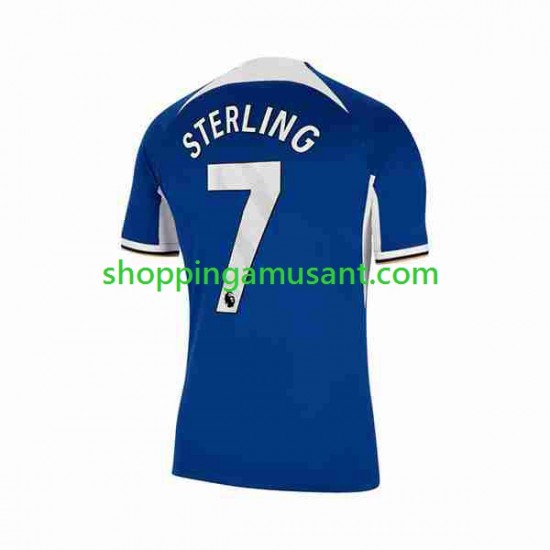 Maillot de Foot Chelsea Raheem Sterling 7 Homme Domicile 2023-2024 Manche Courte