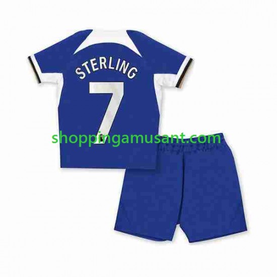 Maillot de Foot Chelsea Raheem Sterling 7 Enfant Domicile 2023-2024 Manche Courte