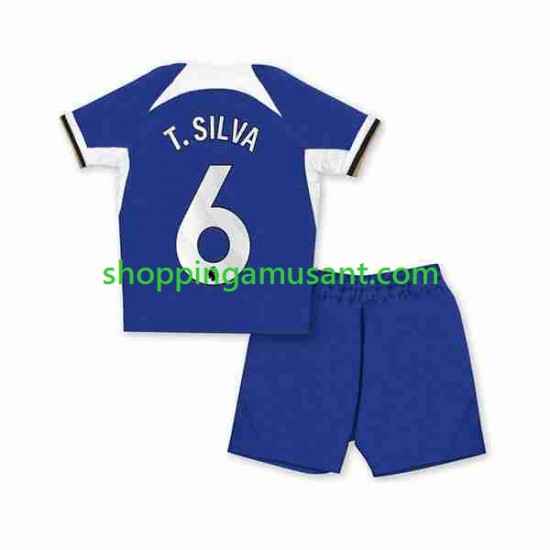 Maillot de Foot Chelsea T.SILVA 6 Enfant Domicile 2023-2024 Manche Courte