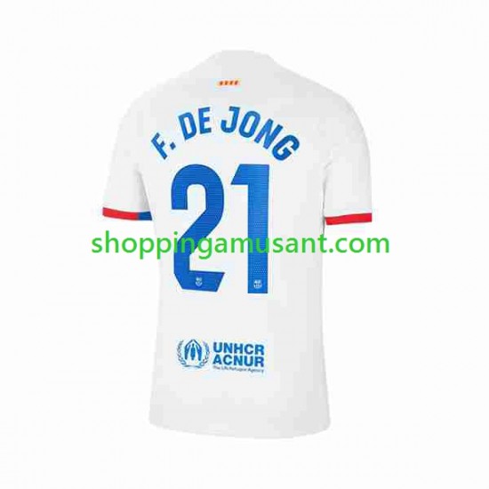 Maillot de Foot FC Barcelone Frenkie de Jong 21 Homme Extérieur 2023-2024 Manche Courte