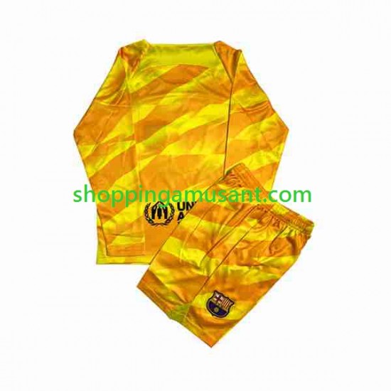 Maillot de Foot FC Barcelone Gardien Enfant 4ème 2023-2024 Manche Longue