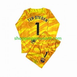 Maillot de Foot FC Barcelone Ter Stegen 1 Gardien Enfant 4ème 2023-2024 Manche Longue