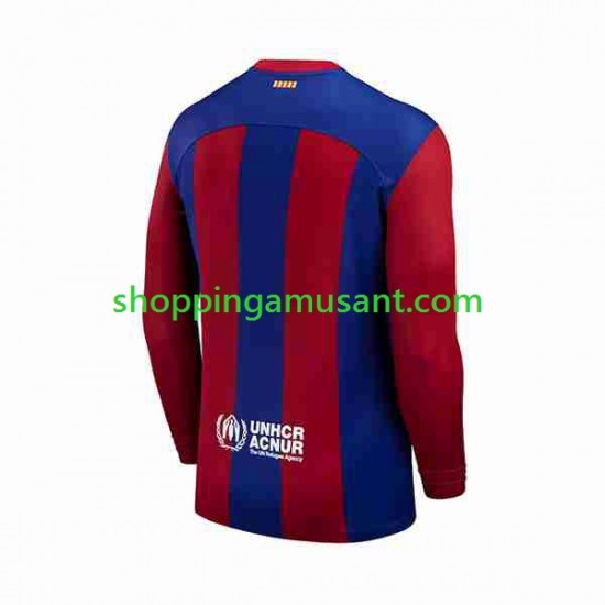 Maillot de Foot FC Barcelone Homme Domicile 2023-2024 Manche Longue