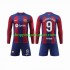 Maillot de Foot FC Barcelone LEWANDOWSKI 9 Enfant Domicile 2023-2024 Manche Longue