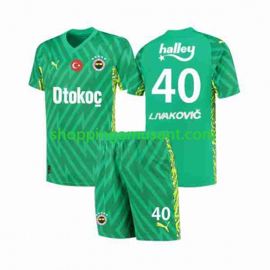 Fenerbahce Livakovic 40 Footbal Kit Gardien Domicile 2023-2024 Manche Courte