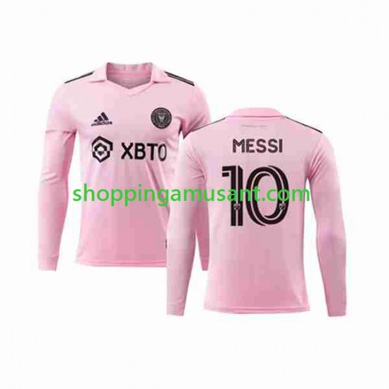 Maillot de Foot InterMiami Lionel Messi 10 Homme Domicile 2023-2024 Manche Longue