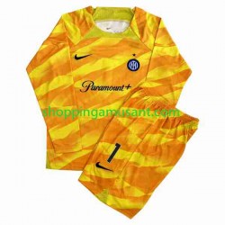 Maillot de Foot Inter Milan Sommer 1 Gardien Enfant Domicile 2023-2024 Manche Longue