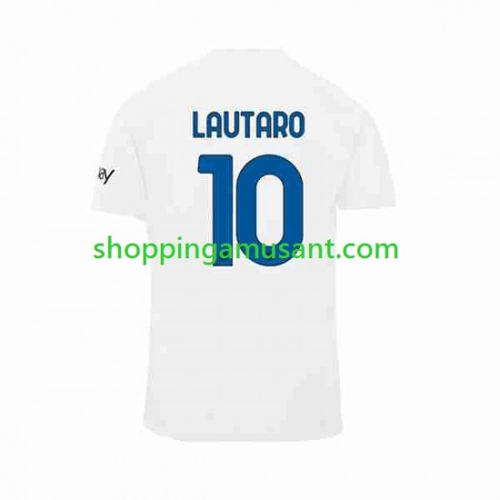 Maillot de Foot Inter Milan Lautaro Martinez 10 Homme Extérieur 2023-2024 Manche Courte