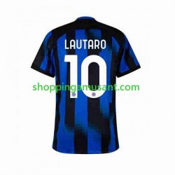 Maillot de Foot Inter Milan Lautaro Martinez 10 Homme Domicile 2023-2024 Manche Courte