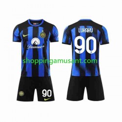 Maillot de Foot Inter Milan Lukaku 90 Enfant Domicile 2023-2024 Manche Courte