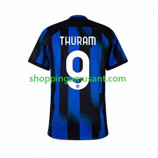 Maillot de Foot Inter Milan Marcus Thuram 9 Homme Domicile 2023-2024 Manche Courte
