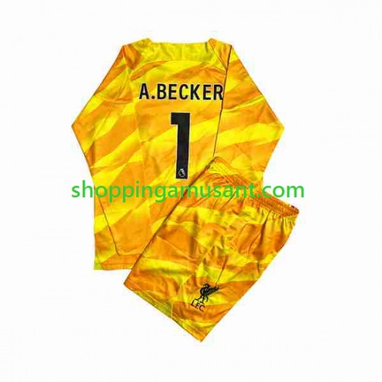 Maillot de Foot Liverpool A.Becker 1 Gardien Enfant Neutre 2023-2024 Manche Longue